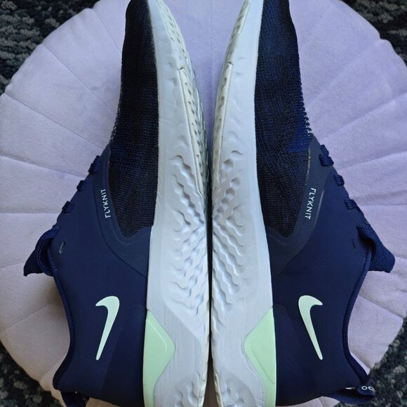 Nike Odyssey React Flyknit 2 Blue Void Workout Running Sport Trainer AH1016 400 - Picture 2 of 13